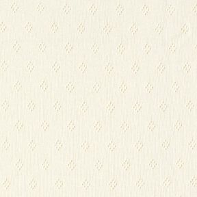 jersey maglia fine con motivi traforati – bianco lana, 