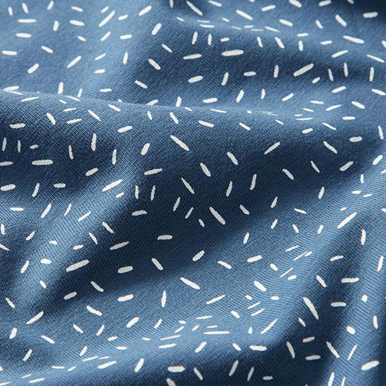 jersey di cotone, coriandoli – colore blu jeans,  image number 2