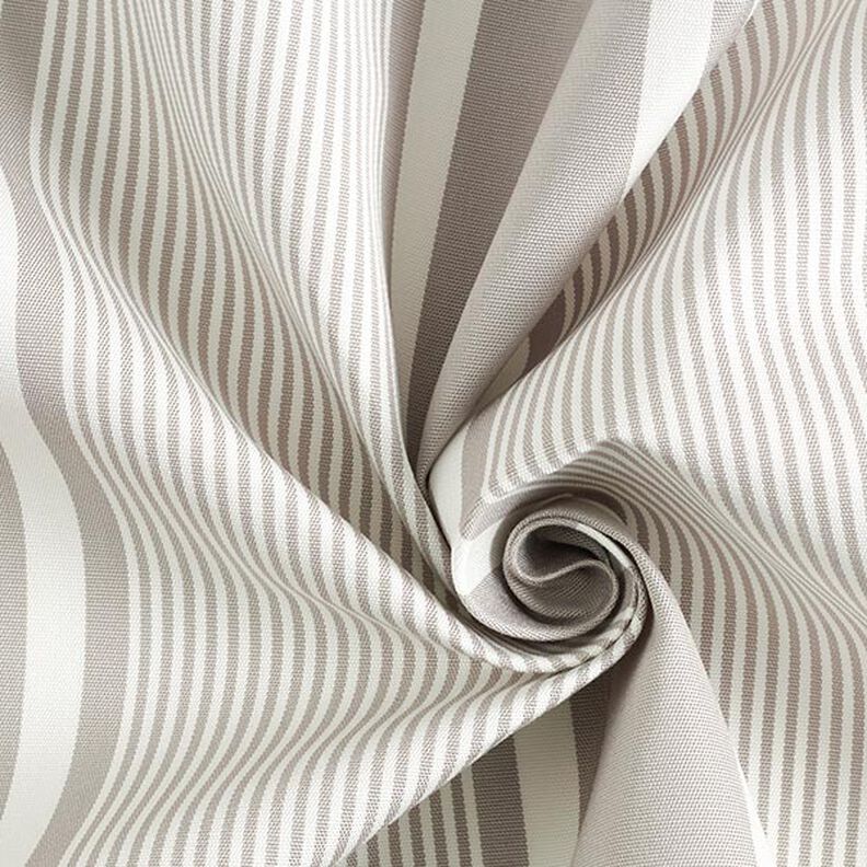 Tessuti da esterni canvas mix di righe – grigio chiaro/bianco,  image number 4