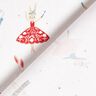 tessuto in cotone cretonne Animali danzanti – bianco/rosso,  thumbnail number 4