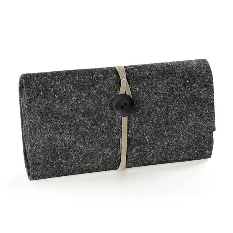 Feltro 90 cm / 1 mm di spessore – grigio scuro,  image number 4