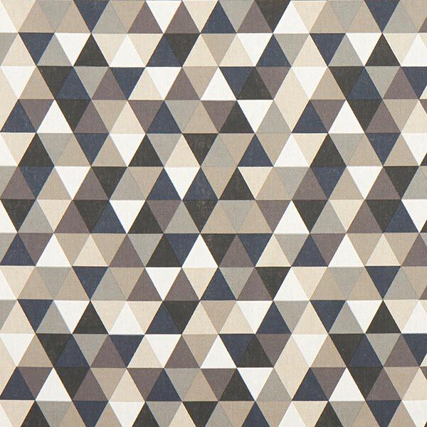 tessuto arredo mezzo panama triangoli – beige/grigio,  image number 1