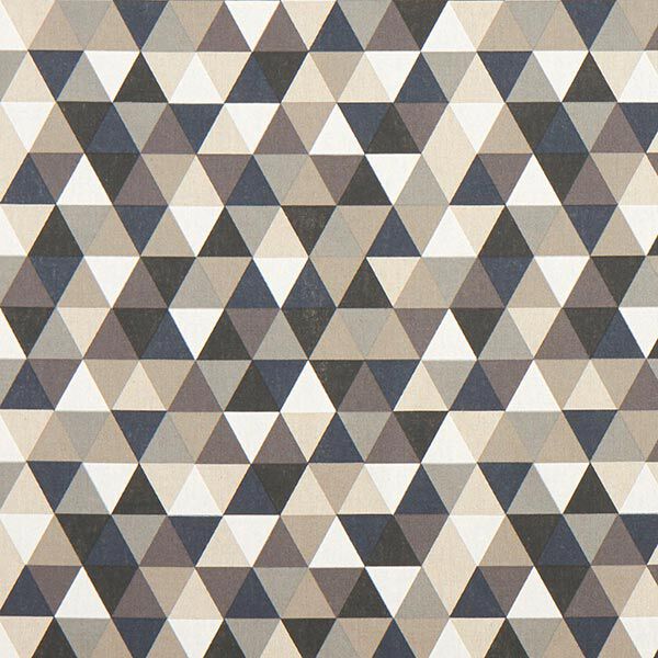 tessuto arredo mezzo panama triangoli – beige/grigio, image number 1