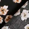 Tessuto di viscosa Delicati fiori – nero/albicocca,  thumbnail number 4