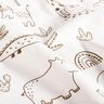 jersey di cotone Animali della giungla disegnati – avorio/cioccolato,  thumbnail number 2