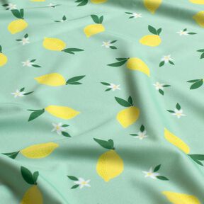 tessuto per costumi da bagno UPF50 limoni – menta chiaro/giallo limone, 