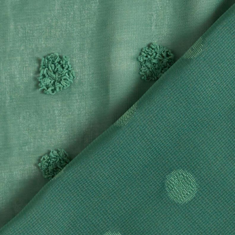 Chiffon dobby a pois grandi – verde abete,  image number 4