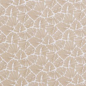 cotone rivestito Mini foglie astratte – beige/bianco, 