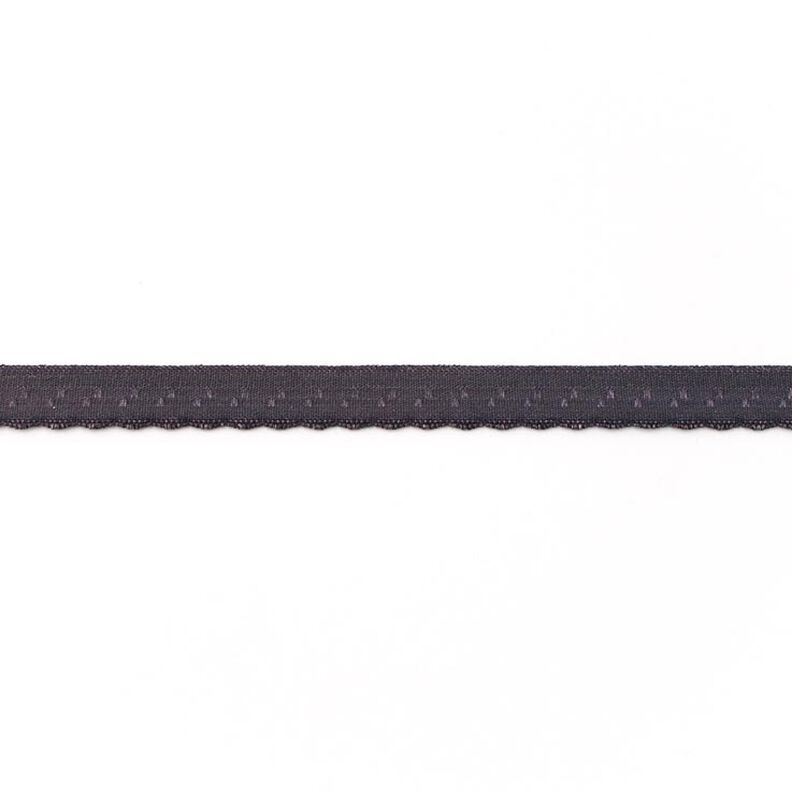 Fettuccia elastica pizzo [12 mm] – grigio scuro,  image number 1