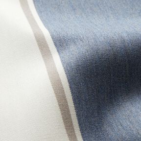 tessuti da esterni tessuti canvas righe sottili – bianco lana/grigio blu, 