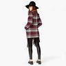 Tessuto per cappotto con retro in pelliccia quadrettato – rosso Bordeaux/grigio ardesia,  thumbnail number 6