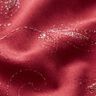 Velluto a costine con fiori ricamati glitterati – rosso carminio,  thumbnail number 3