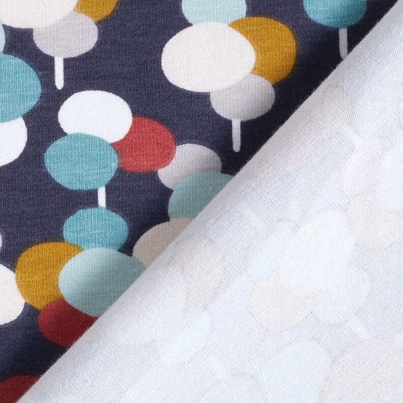 jersey di cotone Alberi a pois – blu notte, image number 4