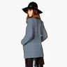 Tessuto per cappotto misto cotone a spina di pesce e quadri – azzurro/rosso Bordeaux,  thumbnail number 7