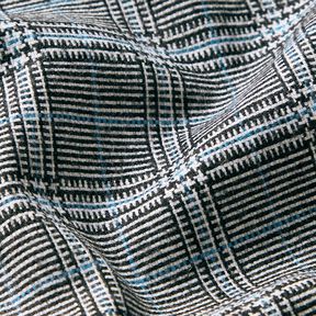 misto viscosa Principe di Galles astratto – blu reale/nero, 
