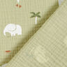 mussolina / tessuto doppio increspato Cuccioli di elefante – pistacchio,  thumbnail number 4