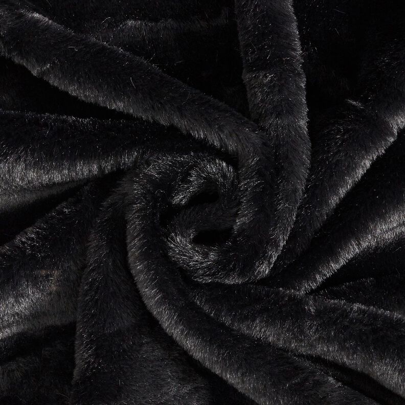 pelliccia sintetica di alta qualità monocromatica – nero,  image number 1