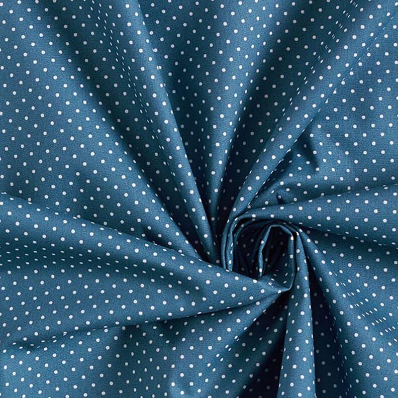 Cotone laminato Piccoli pois – colore blu jeans,  image number 4