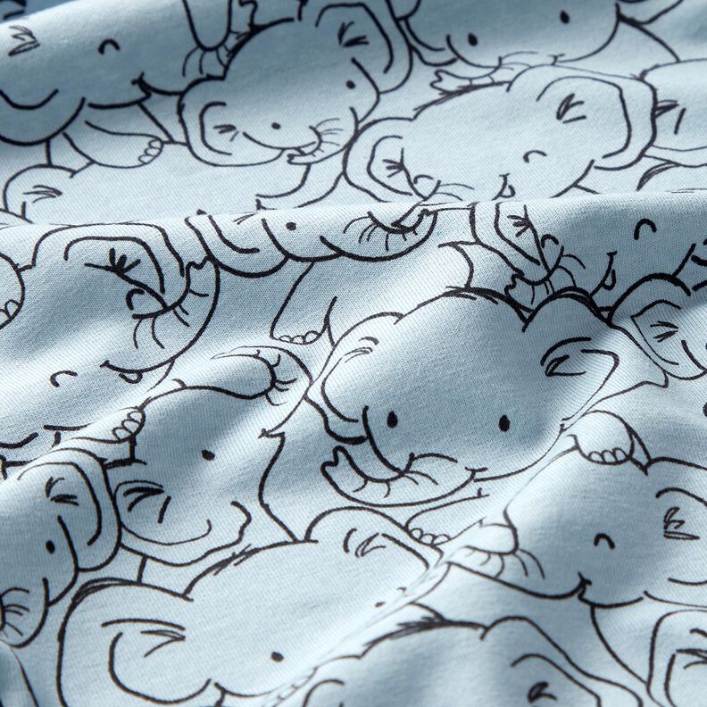 Misto cotone jersey Branco di elefanti – blu-argento,  image number 2