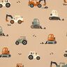 popeline di cotone Escavatori e trattori | Poppy Fabrics – beige,  thumbnail number 1