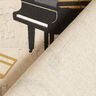 tessuto arredo mezzo panama pianoforte a coda e note – naturale/nero,  thumbnail number 4