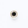 bottone con gambo e bordo dorato [ Ø 11 mm ] – nero/oro,  thumbnail number 1