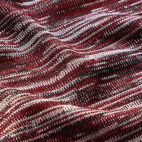 Tessuto in maglia fine mélange – rosso merlot, 