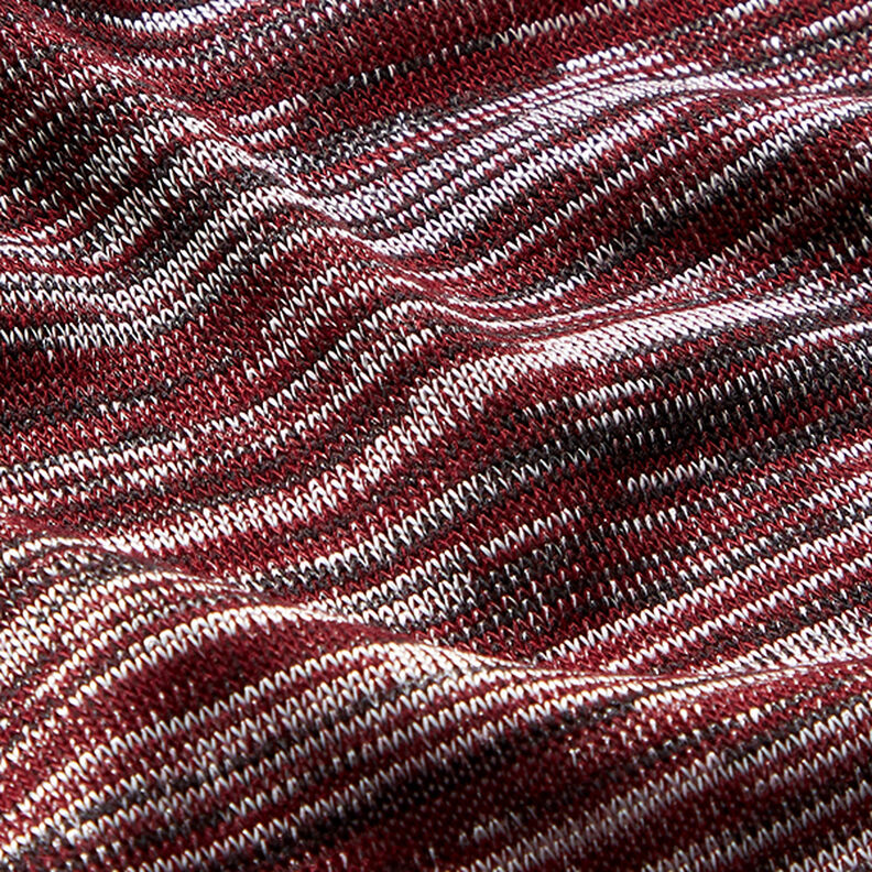 Tessuto in maglia fine mélange – rosso merlot,  image number 2