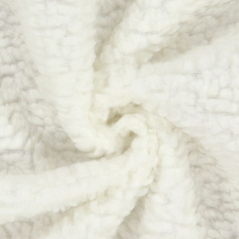 Pelliccia d'agnello sintetica – bianco lana,  image number 2