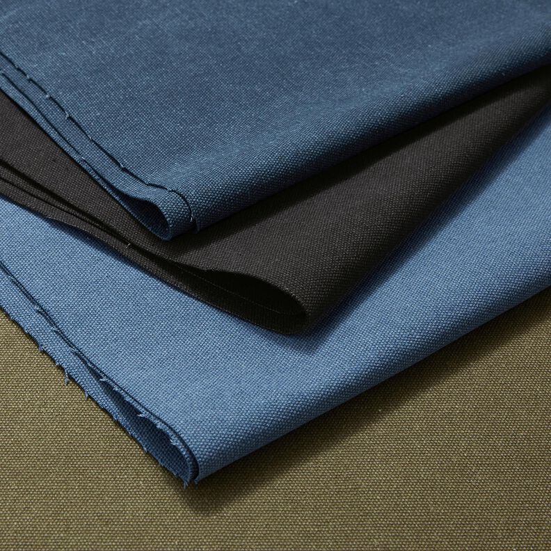 tessuto arredo tessuti canvas cerato – colore blu jeans, image number 4