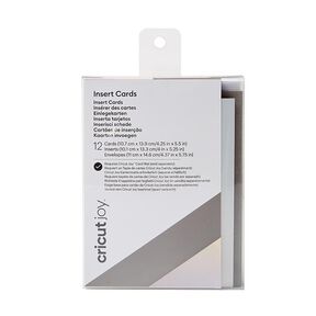 Biglietti a inserimento Cricut Joy, grey holo [ 12 pezzo/i ] – grigio/argent metallica, 