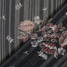 Chiffon con fiori in raso e righe metalliche – nero/bianco,  thumbnail number 5