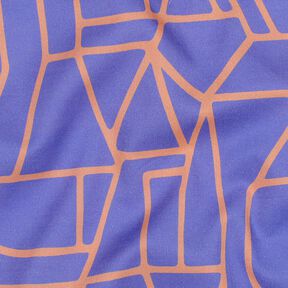 Voile di cotone Town | Nerida Hansen – lilla bluastro/arancio pesca, 