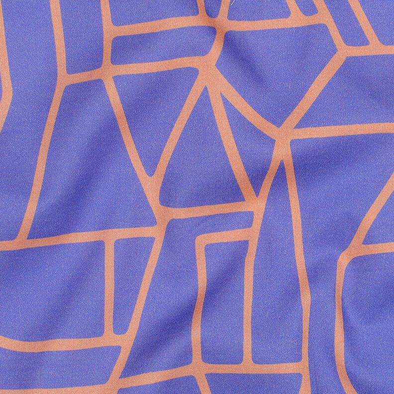 Voile di cotone Town | Nerida Hansen – lilla bluastro/arancio pesca,  image number 2