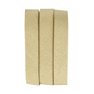 nastro in sbieco termoadesivo glitter [20 mm | 2 m] - oro vecchio metallica, 