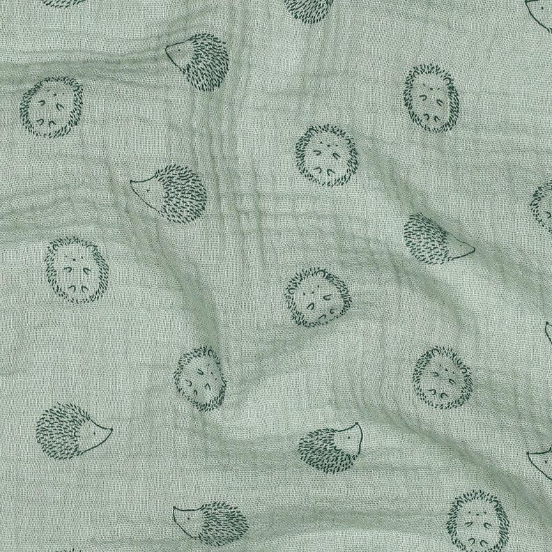 mussolina / tessuto doppio increspato riccio | Poppy Fabrics – menta chiaro/verde scuro,  image number 2