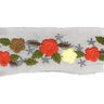 nastro in tulle, fiori ricamati  – marrone/rosso,  thumbnail number 1