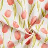 tessuto arredo mezzo panama tulipani – avorio/aragosta,  thumbnail number 3
