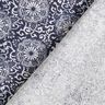 tessuto in cotone cretonne Mandala floreale – bianco/blu notte,  thumbnail number 4
