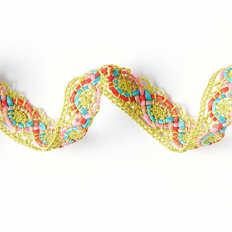 pizzo a tombolo Colors [20 mm] - verde neon/turchese,  image number 2