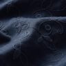 Gabardine elasticizzato con tralci ricamati – blu marino,  thumbnail number 2