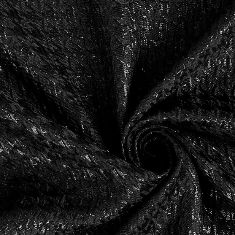 cloqué Pied de poule glitterato – nero,  image number 3