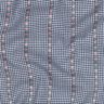 tessuto in cotone Jacquard Quadretti e fiori – blu oceano/bianco,  thumbnail number 2