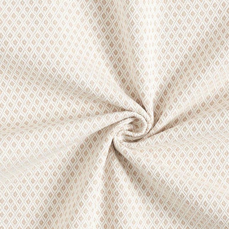 tessuto arredo Jacquard Piccoli rombi – beige scuro,  image number 1