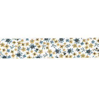 Nastro in sbieco piccoli fiori [20 mm] – blu marino, 