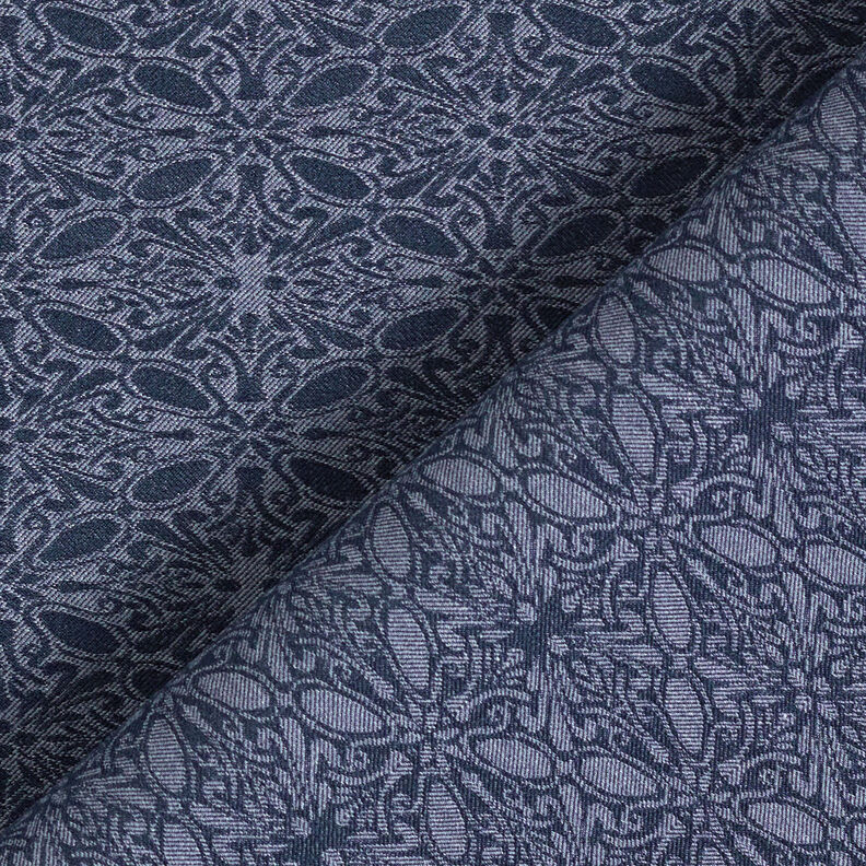 Jacquard elasticizzato con motivi ornamentali – colore blu jeans,  image number 4