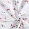 fine batista di cotone Fiorellini ricamati | Poppy Fabrics – bianco/arancio neon,  thumbnail number 3