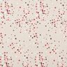 tessuto arredo mezzo panama Stelle festose – beige/rosso scuro,  thumbnail number 1