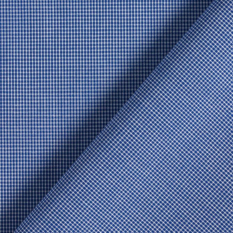 Tessuto per camicia a mini quadretti – bianco/colore blu jeans, image number 4