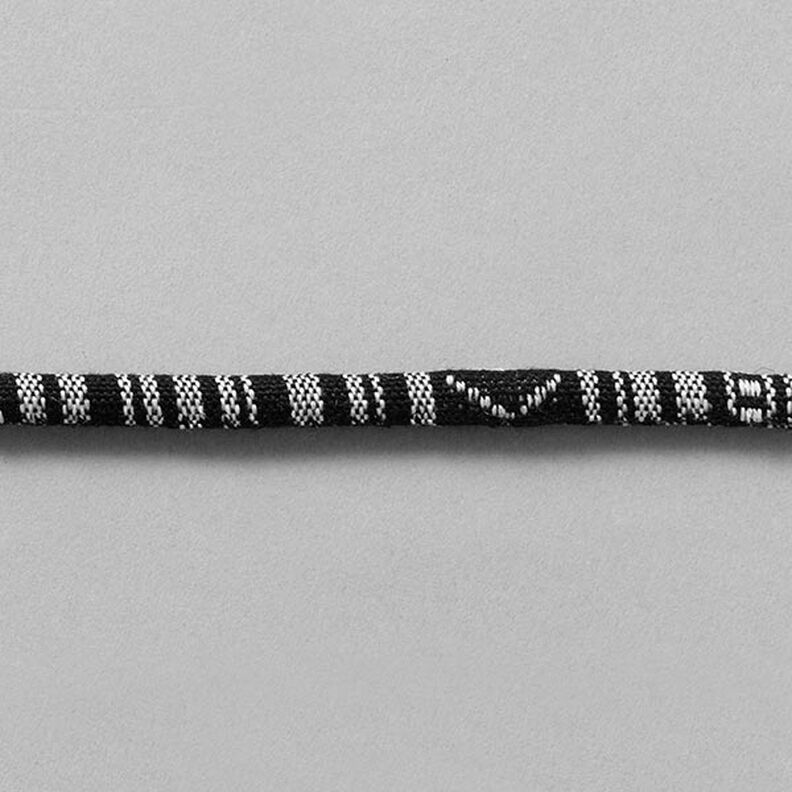 cordoncino etno [6mm] – nero/bianco,  image number 2